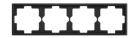 ZENNIO ZS70FM4A ZS70. 4-gang Frame - Anthracite
