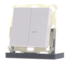 MDT BE-TAL55B2.01 EIB, KNX, Push Button Lite 55 2 volte, Basic, Neutro, Finitura bianca lucida BE-TAL55B2.01