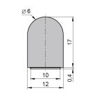 SOMMER YS10332-00001 6m rubber profile (passive), black