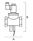 TECNOCONTROL VR425/12 Manual reset solenoid valve 12Vdc NC 2 inch + magnetic sensor