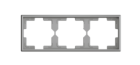 ZENNIO ZS70FM3S ZS70. 3-gang Frame - Silver