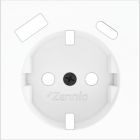ZENNIO ZS55CSC2USMW ZS55. Schuko socket cover with USB C and A 55x55 m