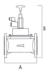 TECNOCONTROL VR938 Manual reset solenoid valve 230Vac NA DN100 6 bar