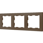 ZENNIO 980000303 ZS55. 3-gang Frame - Mocha