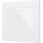 ZENNIO ZVIF55X2V2W Interruttore tattile capacitivo retroilluminato (55 x 55 mm) 2 tasti, bianco